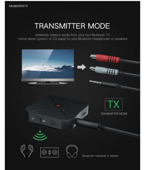 Bluetooth 4.2 Audio Transmitter/Receiver Adapter