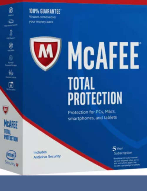 McAfee Total Protection  2019 5 Years/3 PCs