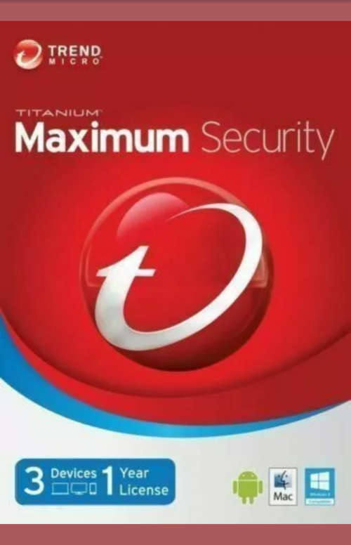 Trend Micro Maximum Security 2019  One Year 3 Devices
