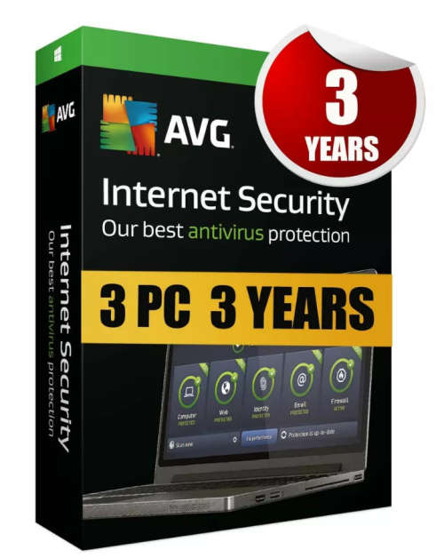 AVG INTERNET SECURITY 2019 3 PC  3 YEARS