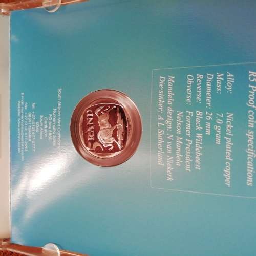 Mandela R5 proof coin-2000