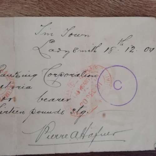 Banker`s Note 1901