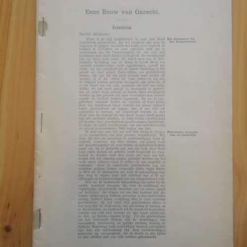 Rare Africana - Eene Eeuw van Onrecht