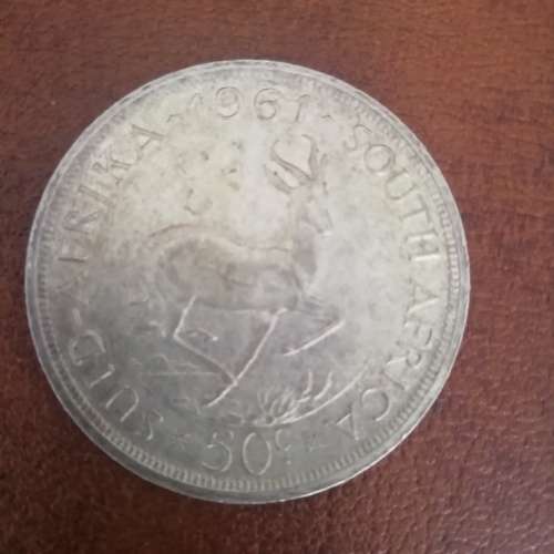 1961 Silver 50c coin