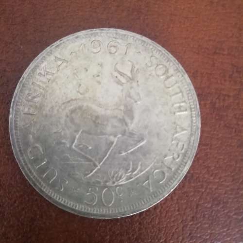 1961 Silver 50c coin