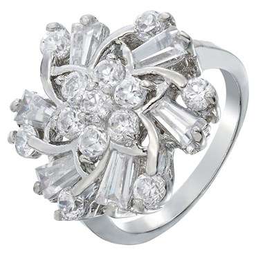 **DESIGNER WHITE GOLD  COCKTAIL RING**