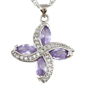 **STUNNING WHITE GOLD TANZANITE  MARQUISE PENDANT WITH CHAIN**