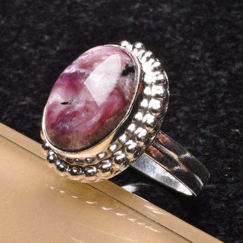 "BOHEMIAN LOOK is BACK" ... STUNNING LATEST LOOK NATURAL CHAROITE sterling silver ring !
