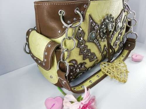 American Style studded leather handbag