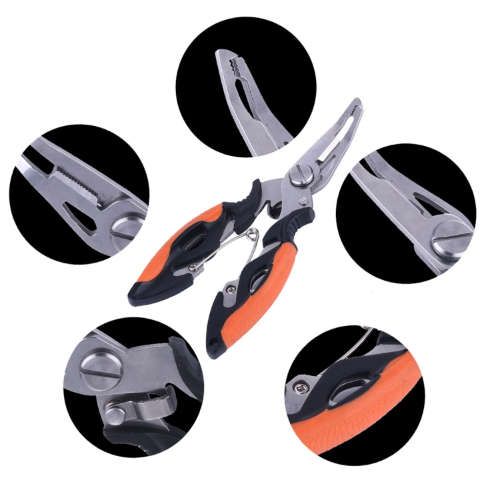 Multifunctional Stainless Steel Jaw Fishing Pliers Scissors Hook Removal Tool Line Cutter Fishing T