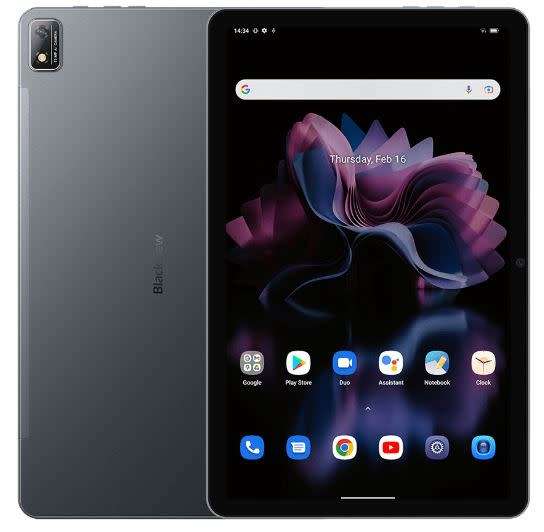 Blackview Tab 16 Android 12, 8GB, 256GB Tablet with Flip Cover & Stylus Pen - Grey