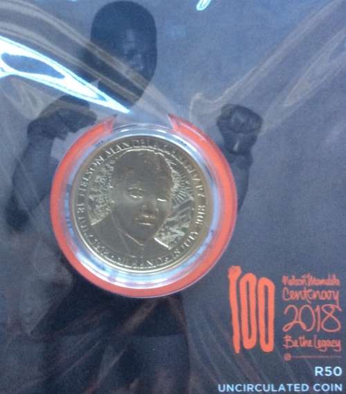 NELSON MANDELA CENTENARY  R50 UNCIRCULATED COIN (1918 - 2018) 100 YEARS