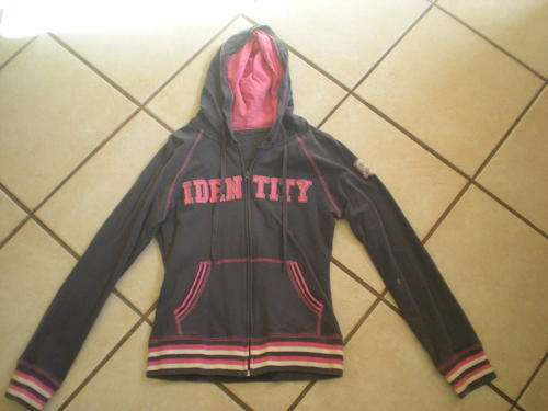 Identity women's grey pink hoody size S