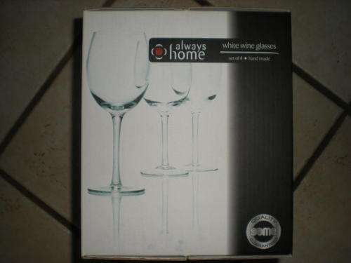 White wine glasses x3 per box