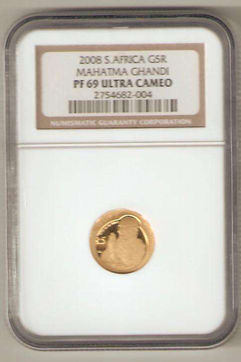 2008 GANDHI 1/10 GOLD NGC PF 69 @ R1 START