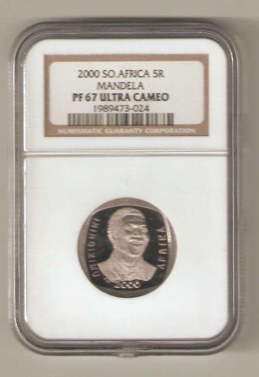 WOW !!!2000 MANDELA PF67 ULTRA CAMEO R5!!!  ULTRA SCARCE @ CRAZY R1 START!!!