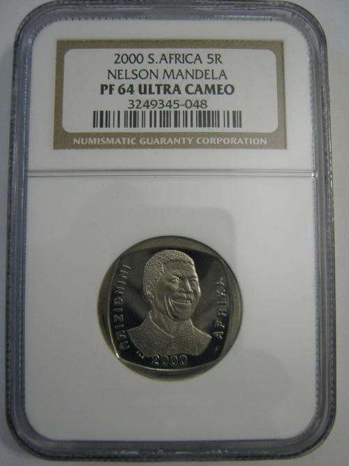 ### Nelson Mandela 2000 R5 Graded PF64 Ultra Cameo ###  @@@ R1 START
