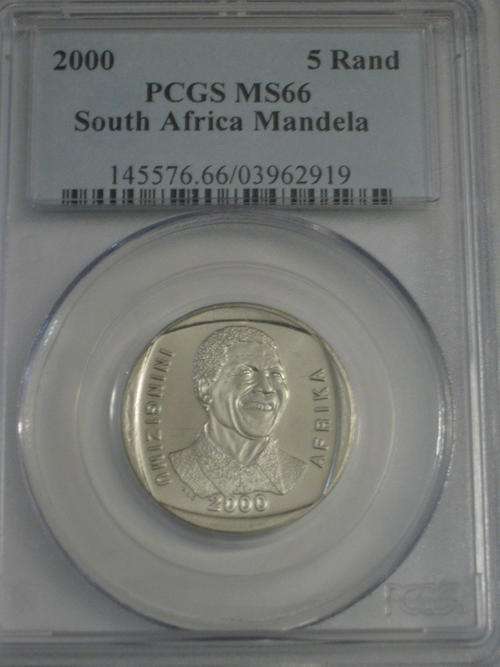 ### ULTRA RARE ### NELSON MANDELA 2000 R5 GRADED MS66 ### VERY HIGH GRADE @@@ R1 START