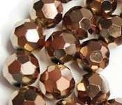 Round Crystal Beads, 8mm, Bronze in color **35 beads per strand**
