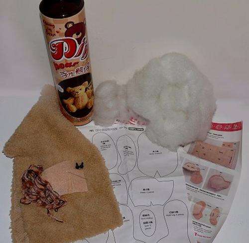 DIY animal doll kit content