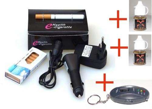 Electronic cigarette kit + breathalyser (alcohol tester) + 2 eliquids + free shipping + e-cig manual