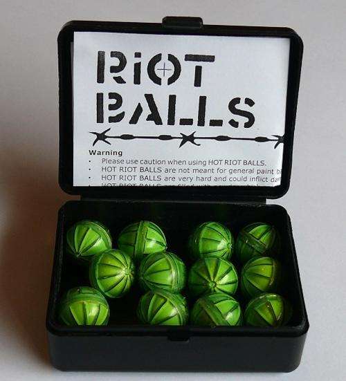 Hot pepper balls for painball guns and pistols - bid is per ball