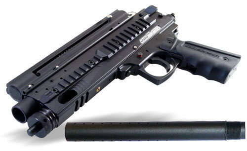 duel black piece peppr ball paintball pistol gun