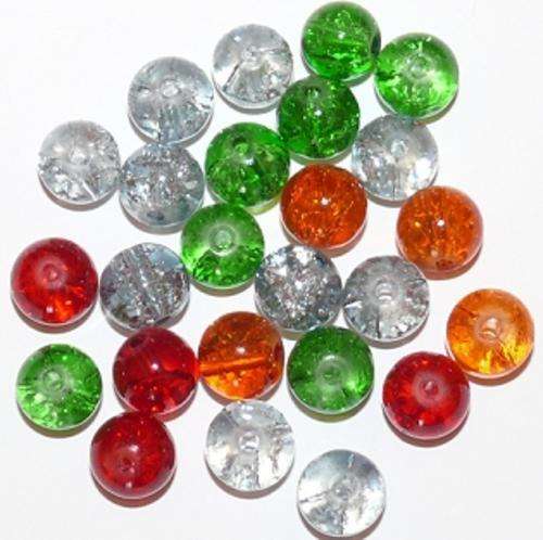 crackle glass bead