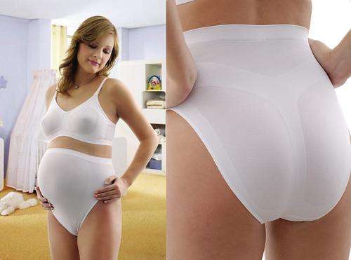 Maternity panties over tummy