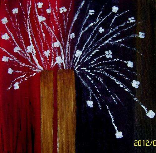 ACRYLIC ON PREPARED BOARD,  310X310MM.