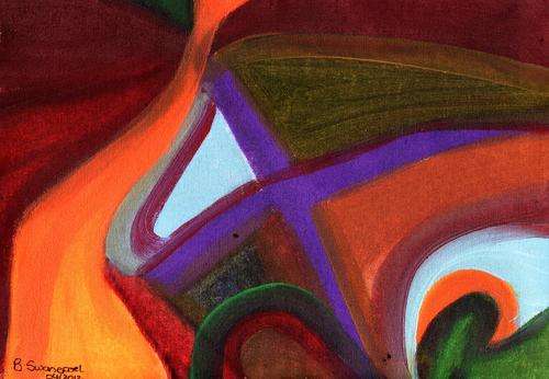 ABSTRACT ACRYLIC ON CANVAS  290x200mm.
