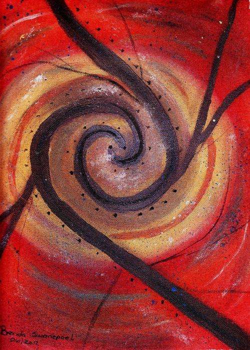 ABSTRACT ACRYLIC ON CANVAS  280x210mm.