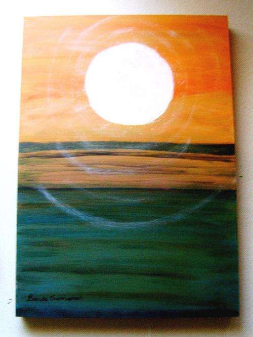 Acrylic on Wooden Box Canvas - size 420x300x30MM.