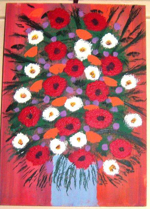 Acrylic  &  Ink on Wooden Box Canvas - size 420x300x30MM.
