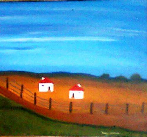 ACRYLIC ON PREPARED BOARD  size 580x620mm