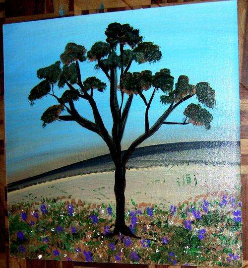ACRYLIC ON LINNEN BOARD SIZE 350X350MM