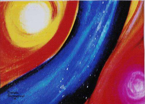 ABSTRACT,  PRINT OF ORIGINAL ON CANVAS SIZE 280X200MM