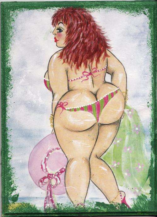 Acrylic & Decopage on wooden  board canvas size 220x160x6mm