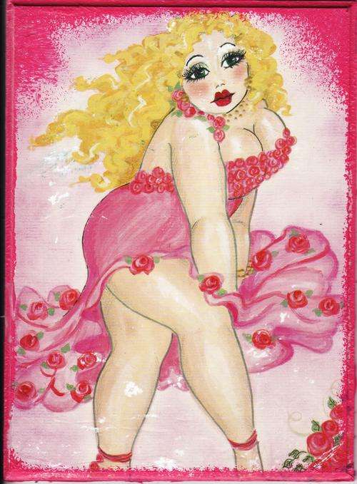 Acrylic & Decopage on wooden  board canvas size 220x160x6mm