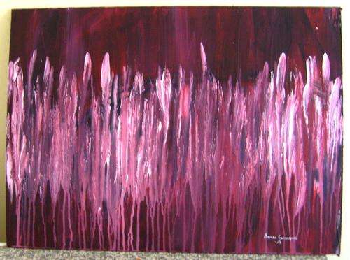 ABSTRACT PAINTING ON BOARD. SIZE 560X410MM.