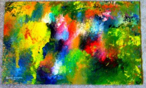 ABSTACT ACRYLIC PAINTING 610X410MM
