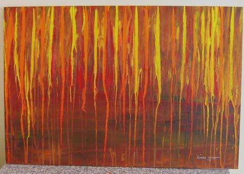 ABSTACT ACRYLIC PAINTING 610X410MM