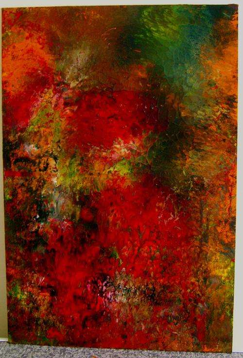 ABSTACT ACRYLIC PAINTING 610X410MM