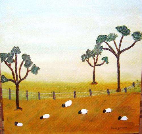 Acrylic painting ,Size 600x610 mm.