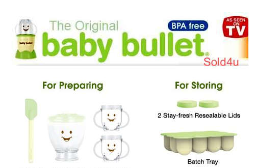 Magic Baby Bullet - Make and Store a week's worth of all - natural baby food in just minutes