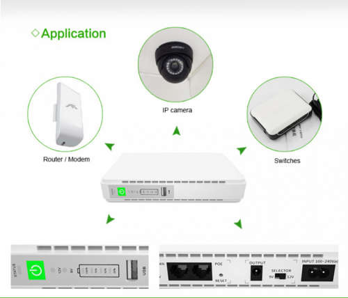 Mini DC UPS 9800mAh - Use with your Modem, Router, Fibre & Powerbank to charge your phones