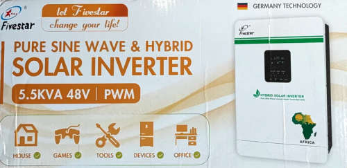 FiveStar 5.5KVA 48V Hybrid Solar Inverter 5KW  Pure Sine Wave Inverter + Solar Controller + UPS