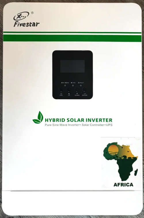 FiveStar 5.5KVA 48V Hybrid Solar Inverter 5KW  Pure Sine Wave Inverter + Solar Controller + UPS