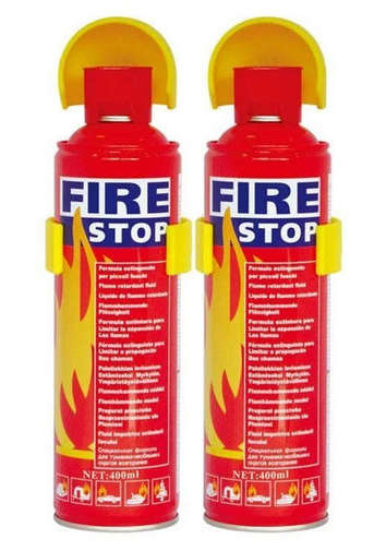 2 Pcs x Fire Extinguisher for Car or Home - FIRE STOP Portable Combo
