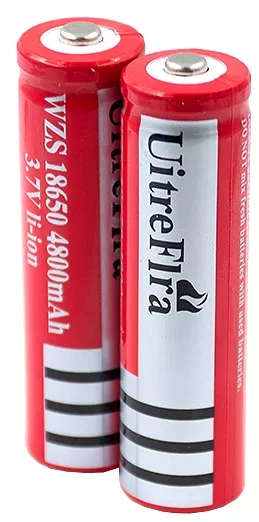 2 pcs x 18650 Li-ion Rechargeable Battery 4800mAh 3.7V